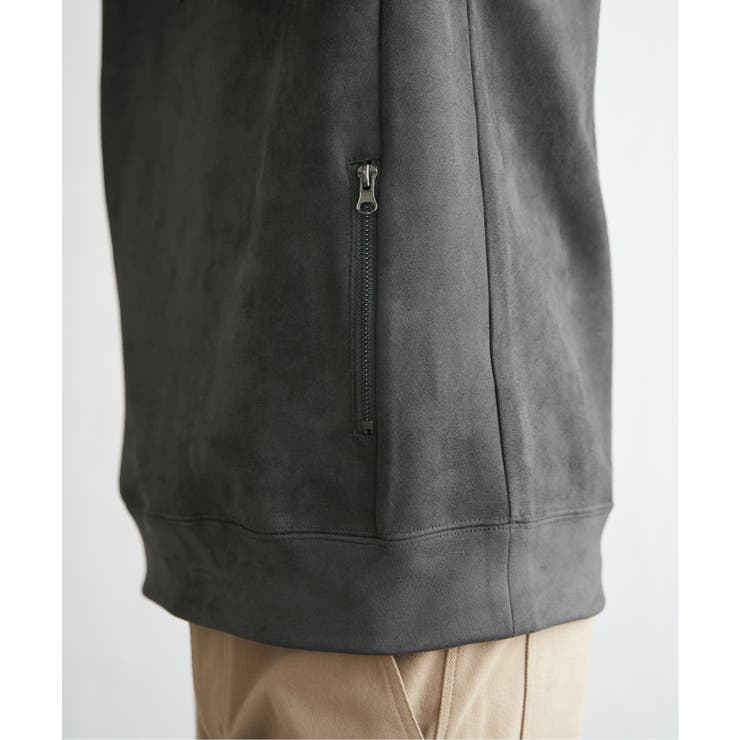 【芸能人着用】GOKU楽スエードジップルーイカラー【抗菌防臭／吸水速乾】 | ikka  | 詳細画像26 