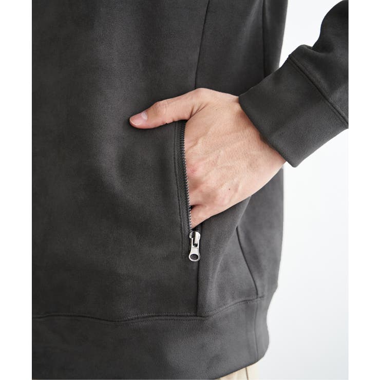 【芸能人着用】GOKU楽スエードジップルーイカラー【抗菌防臭／吸水速乾】 | ikka  | 詳細画像27 