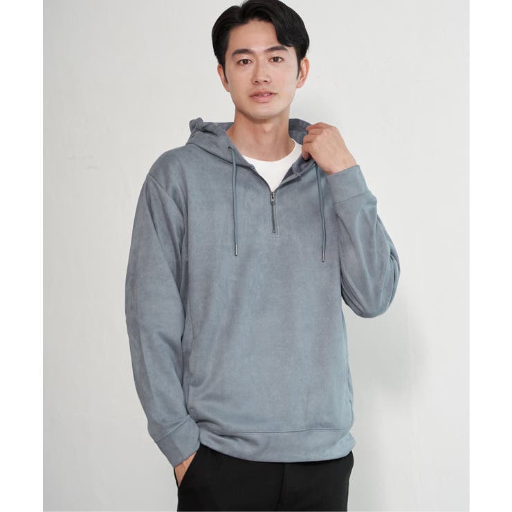 【芸能人着用】GOKU楽スエードジップルーイカラー【抗菌防臭／吸水速乾】 | ikka  | 詳細画像36 