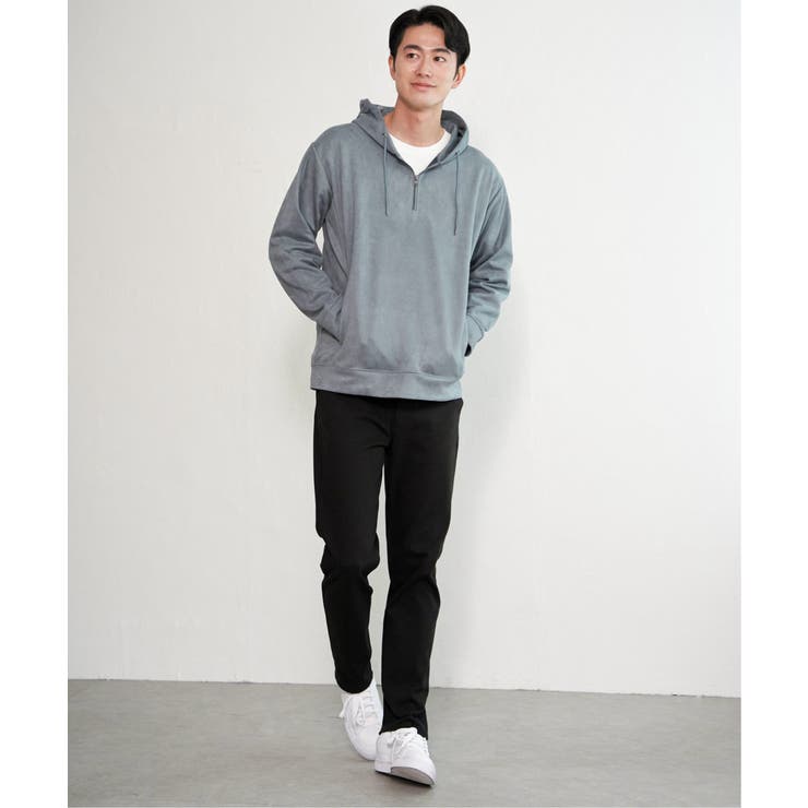 【芸能人着用】GOKU楽スエードジップルーイカラー【抗菌防臭／吸水速乾】 | ikka  | 詳細画像38 