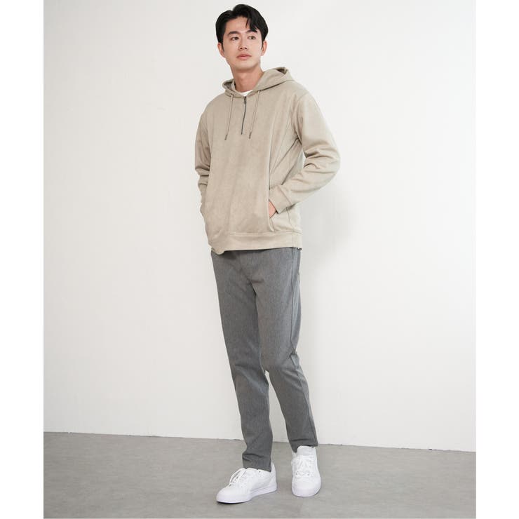 【芸能人着用】GOKU楽スエードジップルーイカラー【抗菌防臭／吸水速乾】 | ikka  | 詳細画像43 