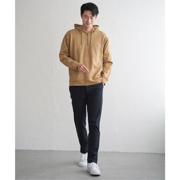 【芸能人着用】GOKU楽スエードジップルーイカラー【抗菌防臭／吸水速乾】 | ikka  | 詳細画像45 