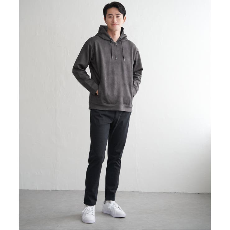 【芸能人着用】GOKU楽スエードジップルーイカラー【抗菌防臭／吸水速乾】 | ikka  | 詳細画像52 