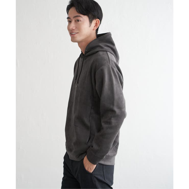 【芸能人着用】GOKU楽スエードジップルーイカラー【抗菌防臭／吸水速乾】 | ikka  | 詳細画像54 