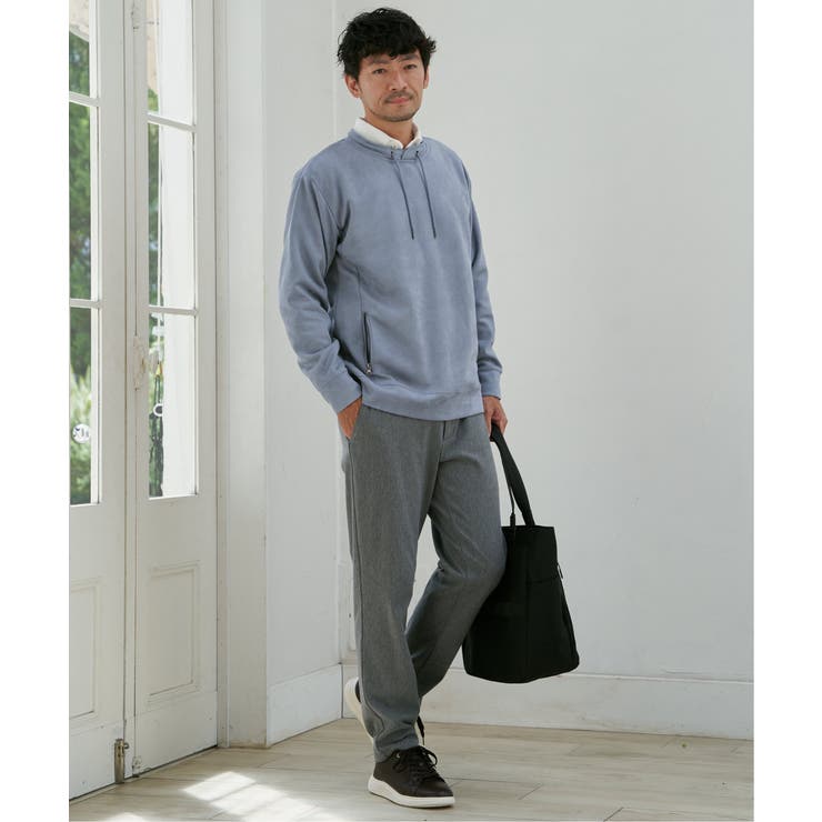 【芸能人着用】GOKU楽スエードジップルーイカラー【抗菌防臭／吸水速乾】 | ikka  | 詳細画像4 