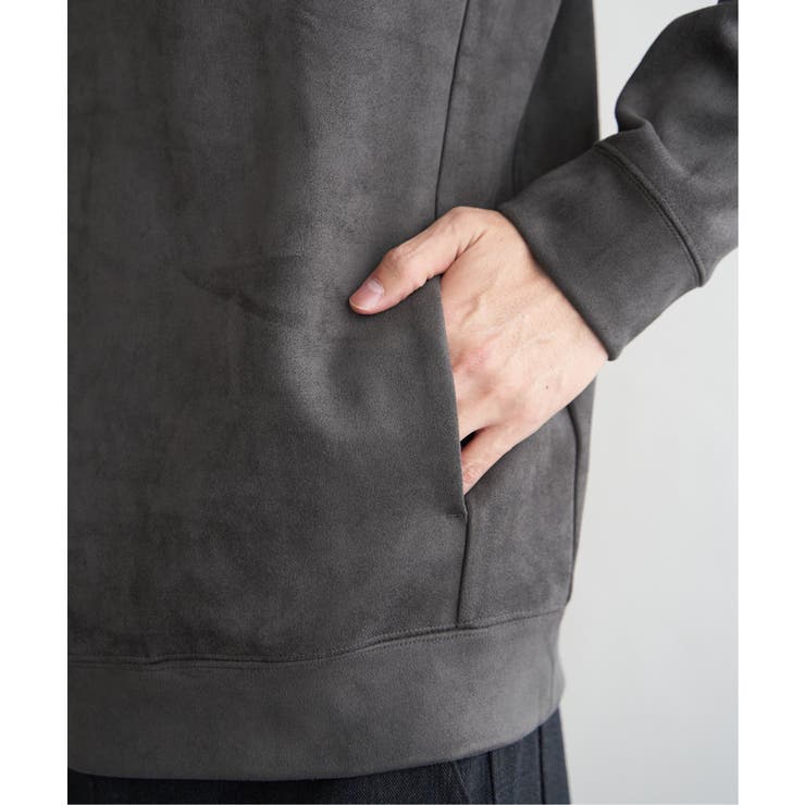 【抗菌防臭／吸水速乾】GOKU楽スエードハーフジップパーカ | ikka  | 詳細画像29 