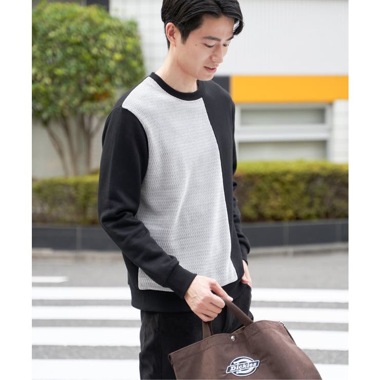 【お得だ値】モール切り替え裏起毛プルオーバー | ikka  | 詳細画像2 