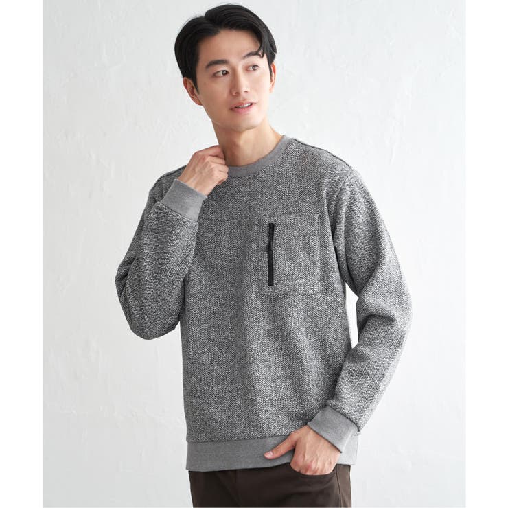 【お得だ値】ウールライクニットヘリンボンプルオーバー | ikka  | 詳細画像7 