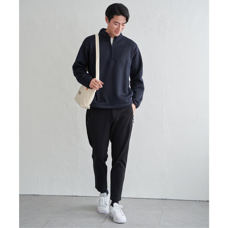 ツイルジャカード裏起毛ハーフジッププルオーバー | ikka  | 詳細画像19 