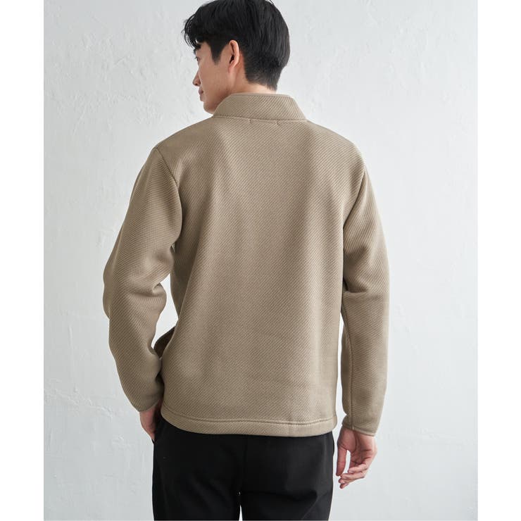 ツイルジャカード裏起毛ハーフジッププルオーバー | ikka  | 詳細画像22 