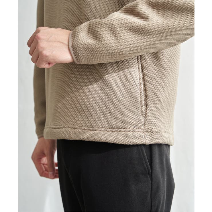 ツイルジャカード裏起毛ハーフジッププルオーバー | ikka  | 詳細画像26 