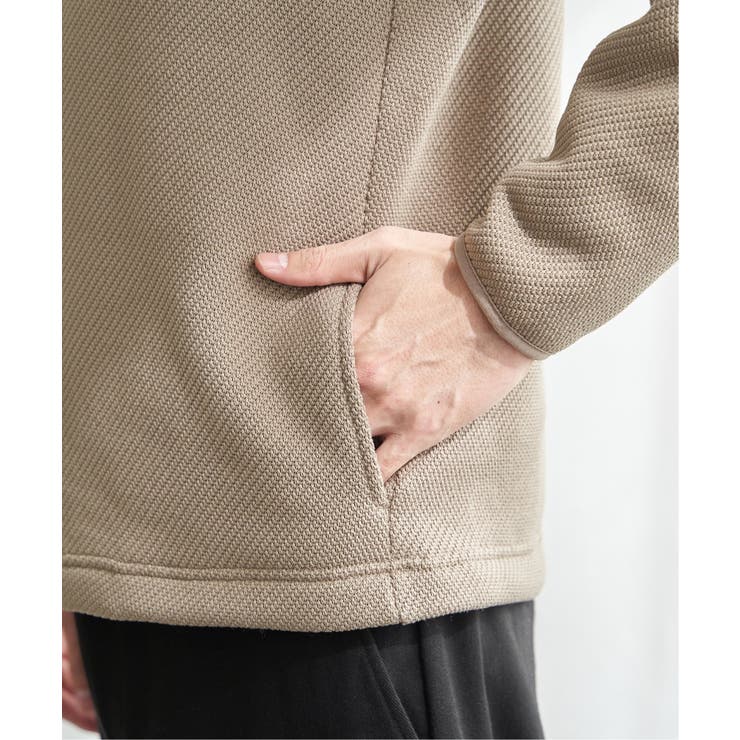ツイルジャカード裏起毛ハーフジッププルオーバー | ikka  | 詳細画像27 