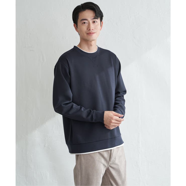 GOKU楽リップルダンボールクルーネック | ikka  | 詳細画像14 