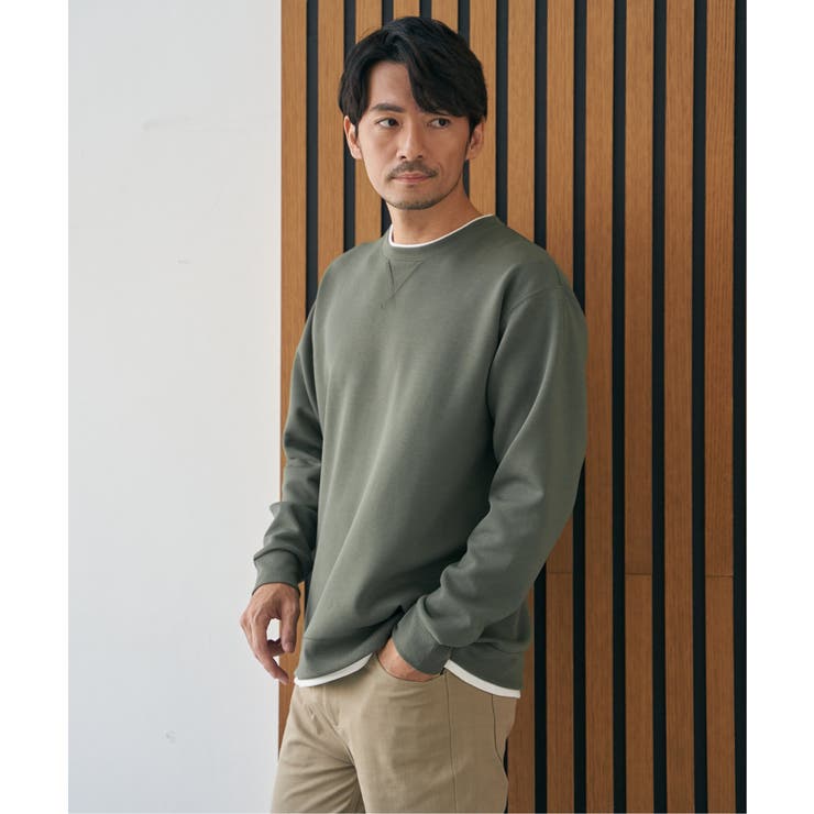 GOKU楽リップルダンボールクルーネック | ikka  | 詳細画像2 