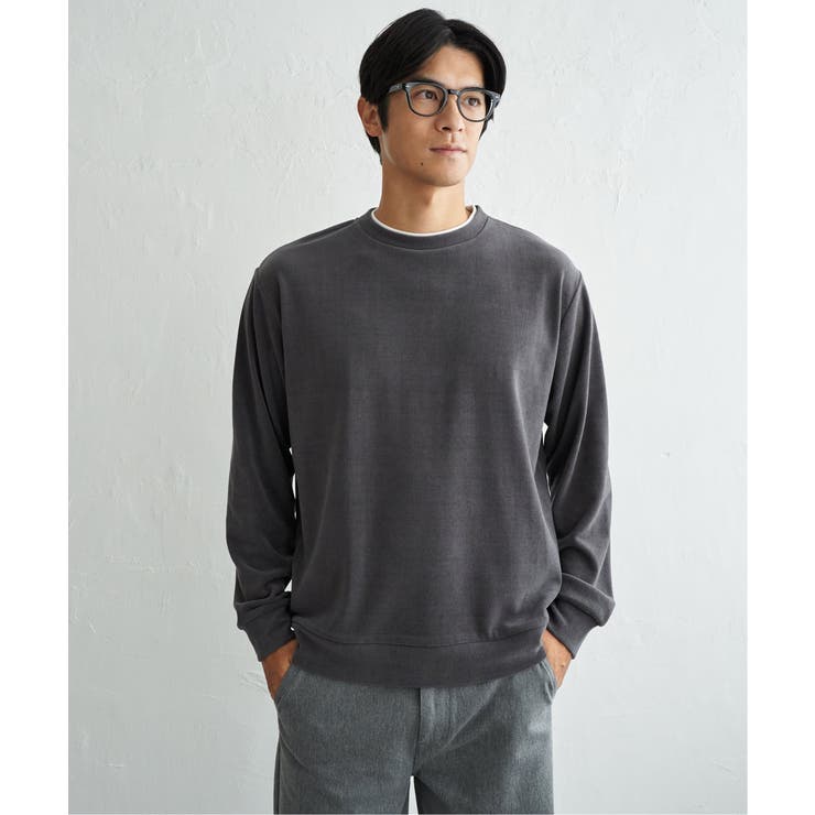 チャコール | GOKU楽 モールクルーネック | ikka 