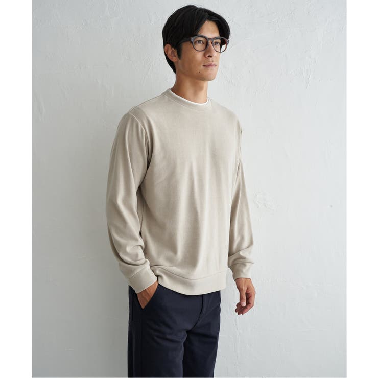 ベージュ | GOKU楽 モールクルーネック | ikka 