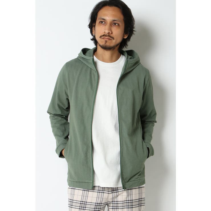 カットサッカーフルジップパーカー[品番：IKAW0003084]｜ikka （イッカ