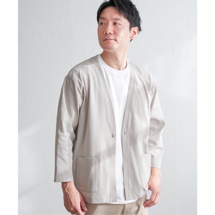 【接触冷感／抗菌防臭】GOKU楽セイケツ8分袖カーディガン | ikka  | 詳細画像7 