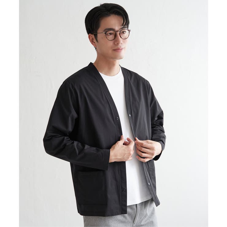 ブラック | GOKU楽AIRVネックカーディガン | ikka 