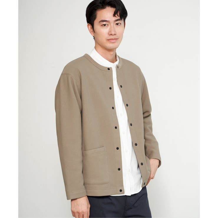 ベージュ | 【親子コーデ】ボンディングクルーネックカーディガン | ikka 