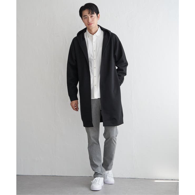 【洗濯機で洗える】鹿の子ダンボールフーディガン | ikka  | 詳細画像4 