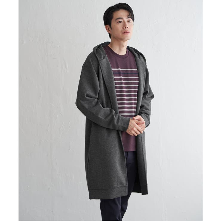 【洗濯機で洗える】鹿の子ダンボールフーディガン | ikka  | 詳細画像5 