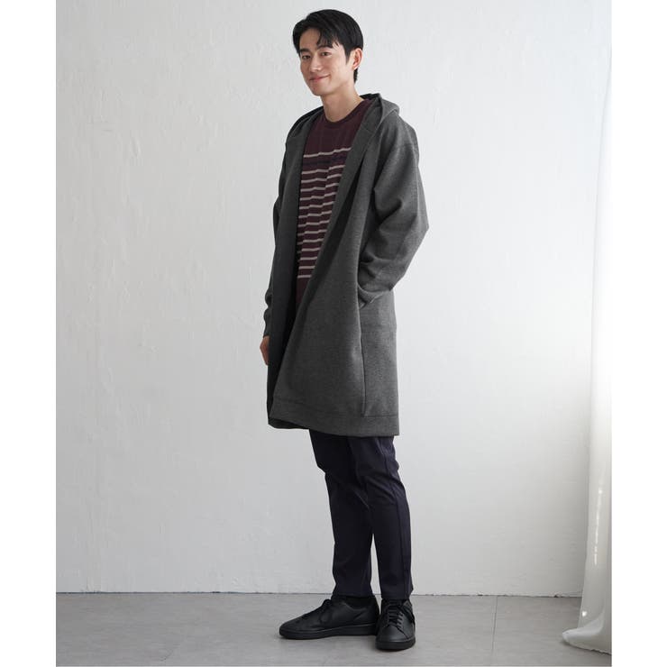 【洗濯機で洗える】鹿の子ダンボールフーディガン | ikka  | 詳細画像6 