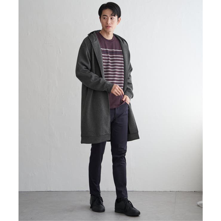 【洗濯機で洗える】鹿の子ダンボールフーディガン | ikka  | 詳細画像7 