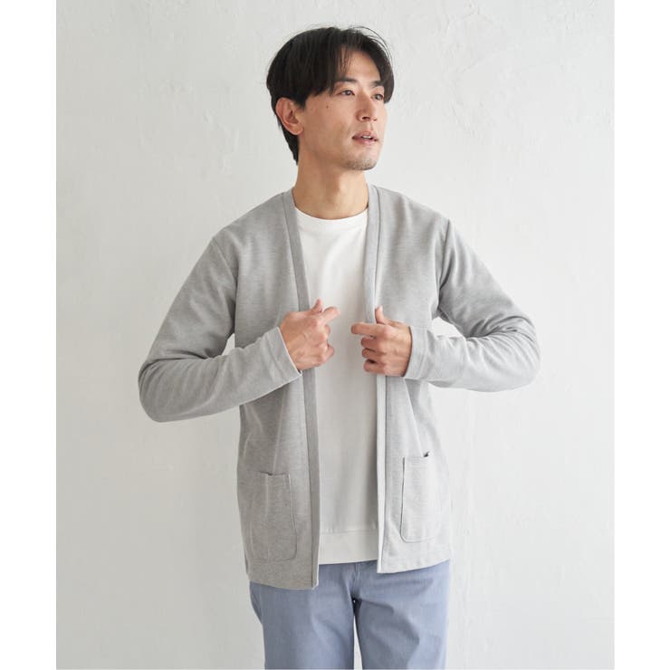 ダブルフェイスDRY鹿の子カーディガン | ikka  | 詳細画像7 