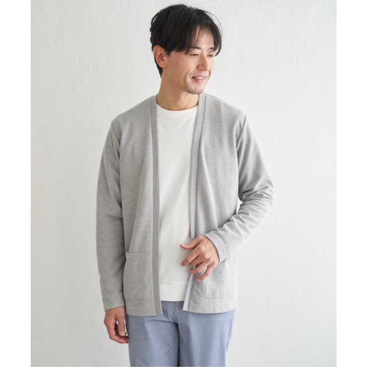 ダブルフェイスDRY鹿の子カーディガン | ikka  | 詳細画像8 