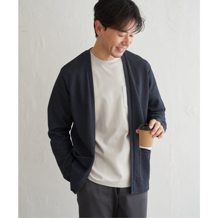 ダブルフェイスDRY鹿の子カーディガン | ikka  | 詳細画像16 