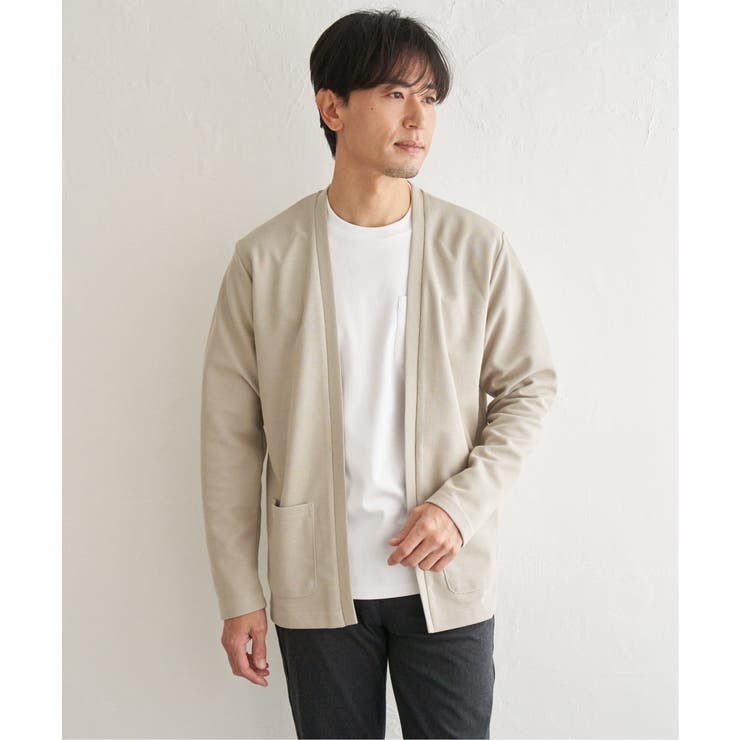 ダブルフェイスDRY鹿の子カーディガン | ikka  | 詳細画像19 