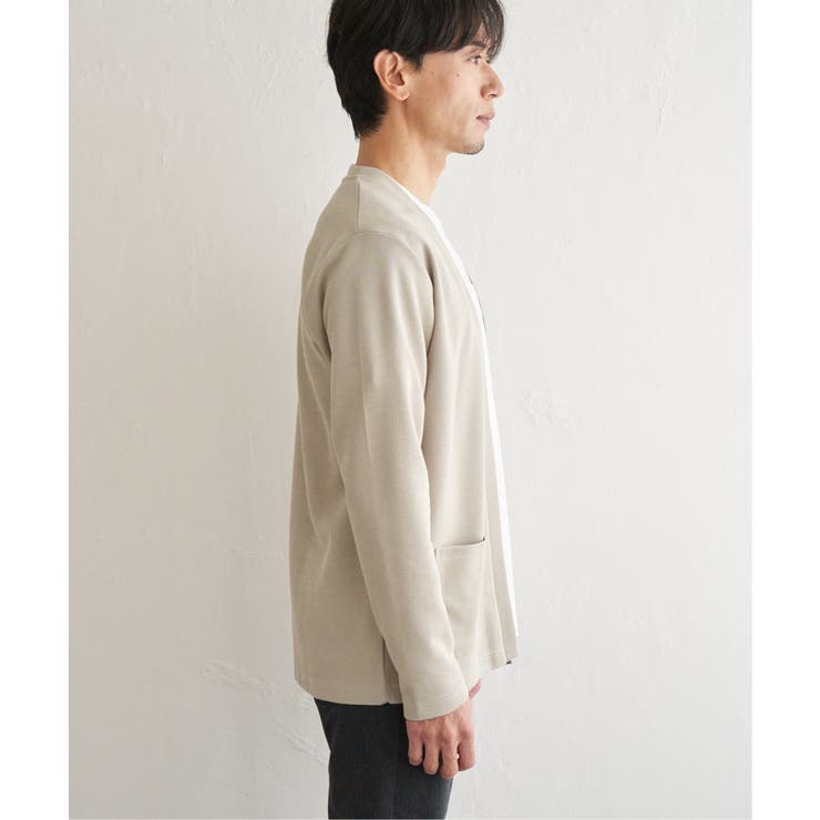 ダブルフェイスDRY鹿の子カーディガン | ikka  | 詳細画像23 