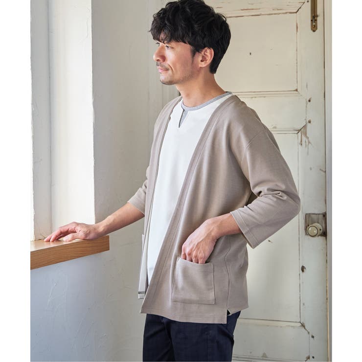 【抗菌防臭】GOKU楽冷感7分袖カーディガン | ikka  | 詳細画像1 