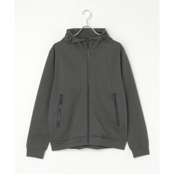 ミディアムグレー | 【イージーケア／吸水速乾】ドライポンチジップパーカ | ikka 