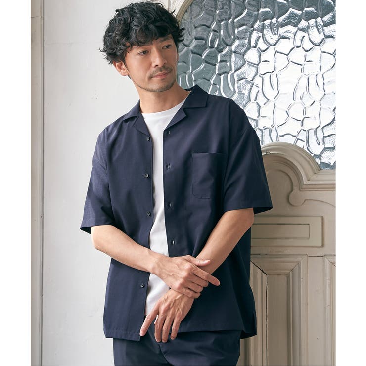 【セットアップ対応】Reflax(R) リラックスオープンカラーシャツ | ikka  | 詳細画像3 