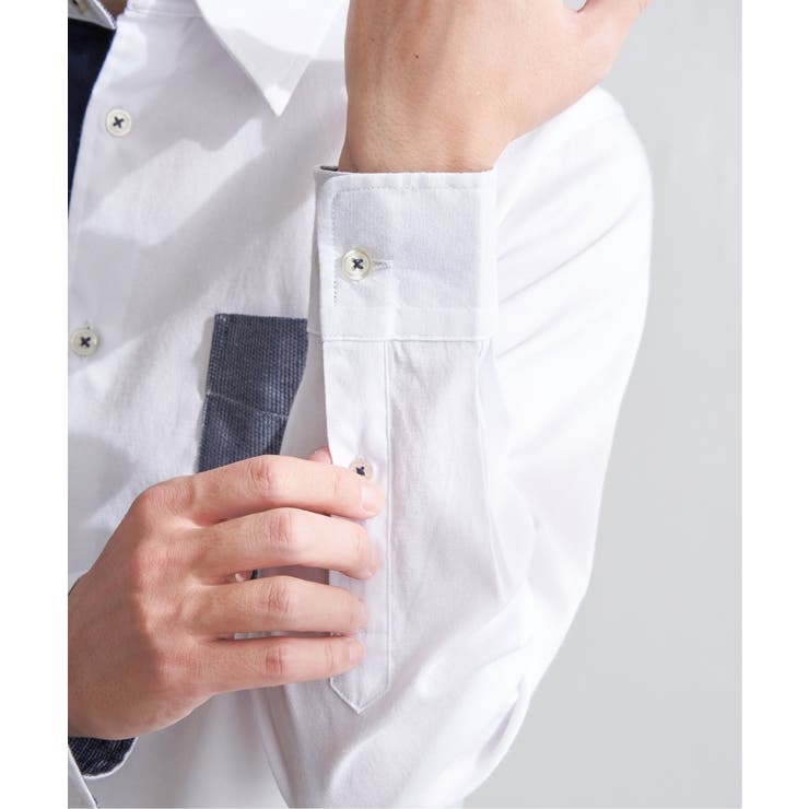 ブロックスパイピング切り替えシャツ | ikka  | 詳細画像12 