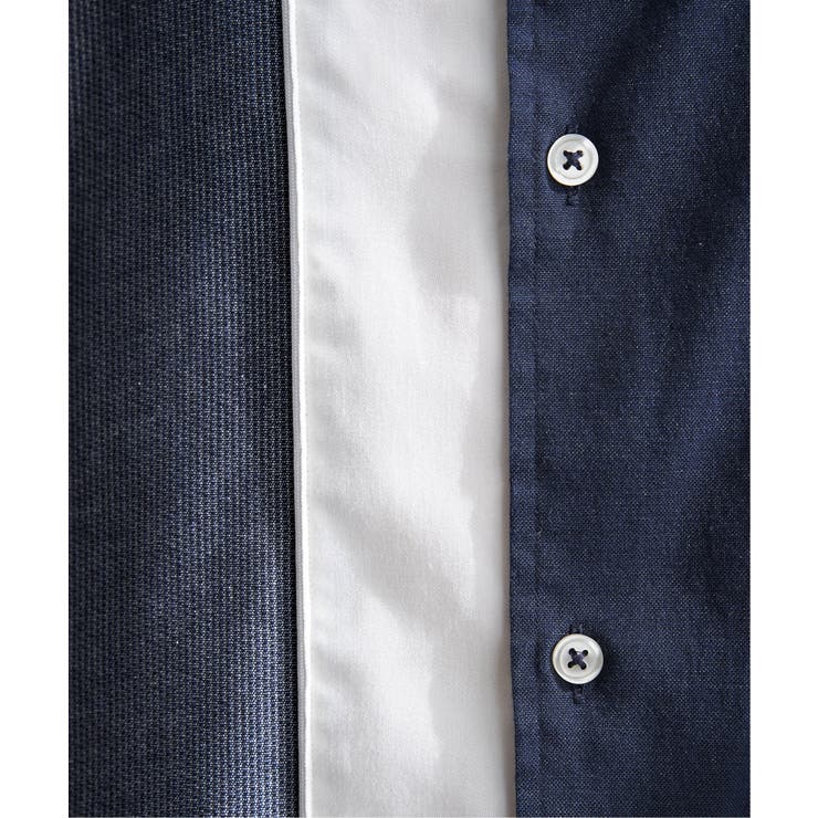 ブロックスパイピング切り替えシャツ | ikka  | 詳細画像17 