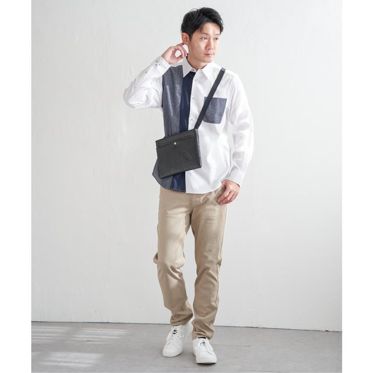 ブロックスパイピング切り替えシャツ | ikka  | 詳細画像2 