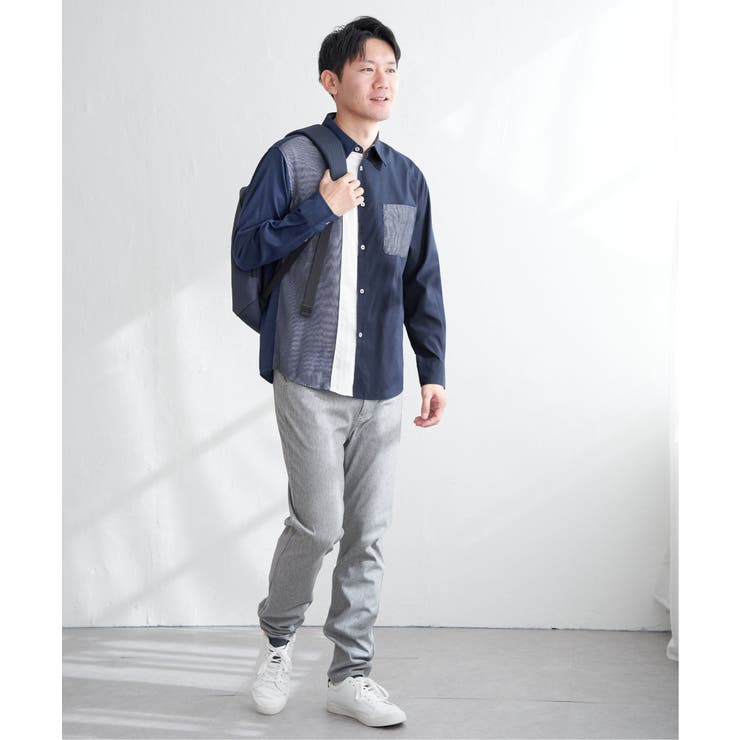 ブロックスパイピング切り替えシャツ | ikka  | 詳細画像4 