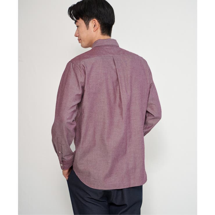 【芸能人着用】イージーケアネルスイスカラーボタンダウンシャツ | ikka  | 詳細画像16 