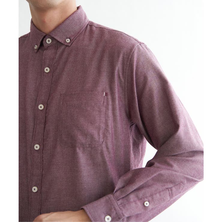 【芸能人着用】イージーケアネルスイスカラーボタンダウンシャツ | ikka  | 詳細画像19 