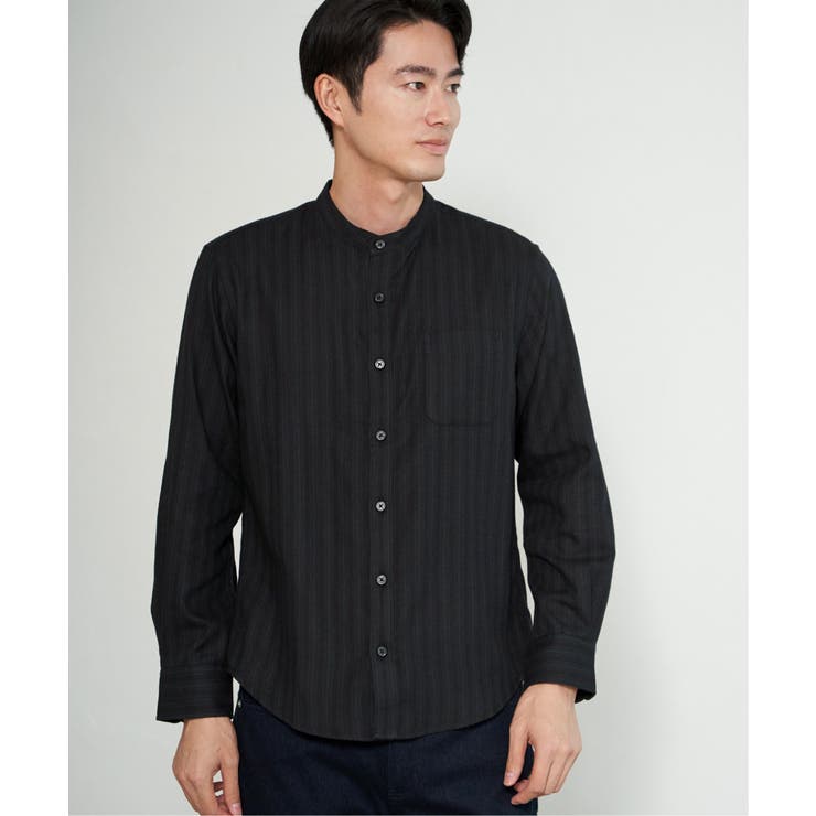 イージ?ケアネルバンドカラーシャツ | ikka  | 詳細画像16 