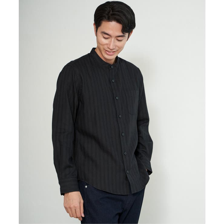 イージ?ケアネルバンドカラーシャツ | ikka  | 詳細画像2 