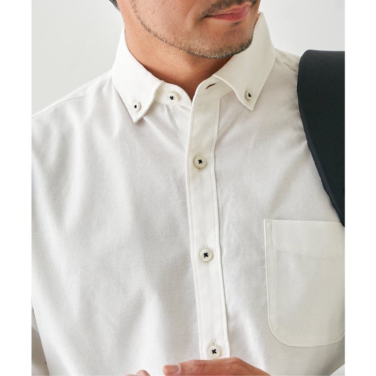 イージーケアソフトOXスイスカラーボタンダウンシャツ | ikka  | 詳細画像4 