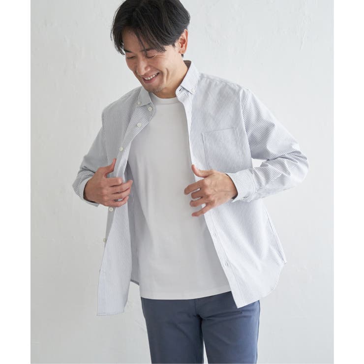 イージーケアソフトOXスイスカラーボタンダウンシャツ | ikka  | 詳細画像15 