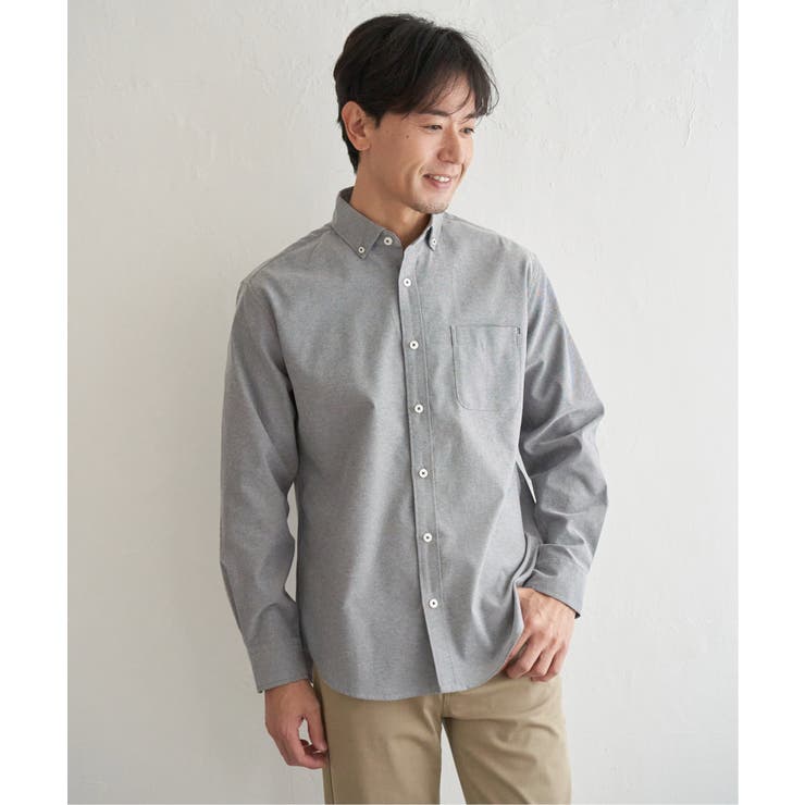 イージーケアソフトOXスイスカラーボタンダウンシャツ | ikka  | 詳細画像16 