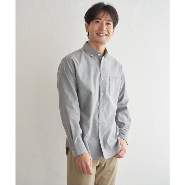 イージーケアソフトOXスイスカラーボタンダウンシャツ | ikka  | 詳細画像17 