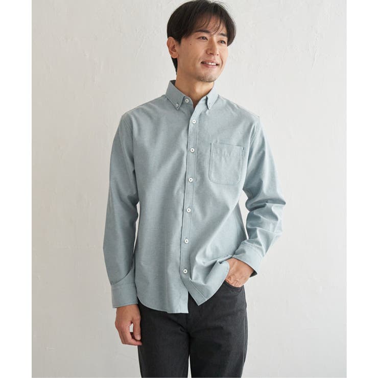 イージーケアソフトOXスイスカラーボタンダウンシャツ | ikka  | 詳細画像20 