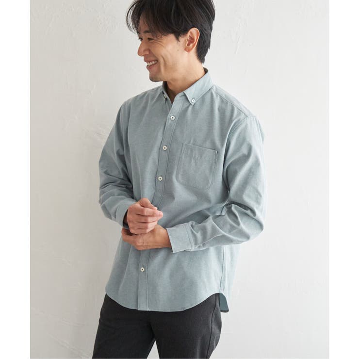 イージーケアソフトOXスイスカラーボタンダウンシャツ | ikka  | 詳細画像21 
